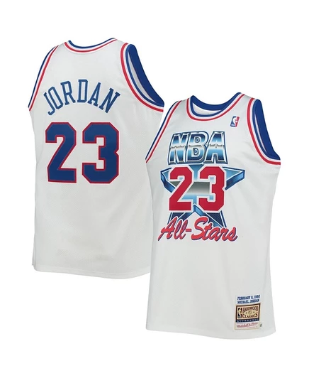 Мужская майка Mitchell & Ness Michael Jordan White Eastern Conference Hardwood Classics для матча всех звезд НБА 1992 года, аутентичная белая майка