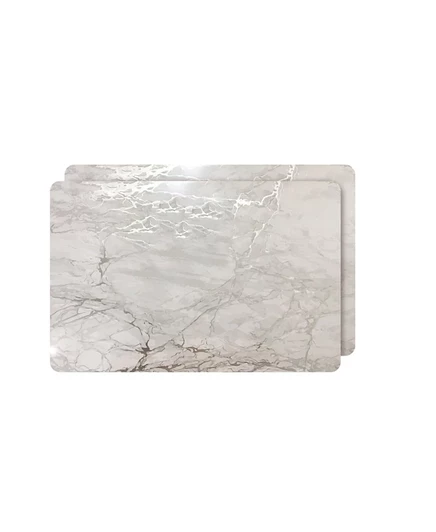 Сервировочные коврики Dainty Home Marble, серебристые