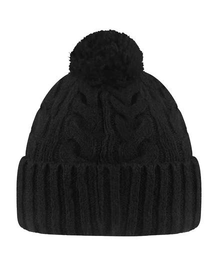 Мужская шапка Kangol Pom Pom вязаная с помпоном, черная