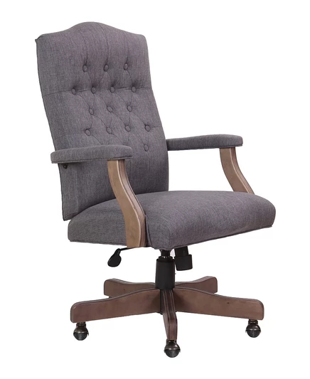 Льняное кресло для руководителей Boss Office Products серого цвета