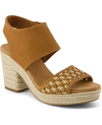 Женские босоножки на платформе из пробки TOMS Majorca коричневого цвета