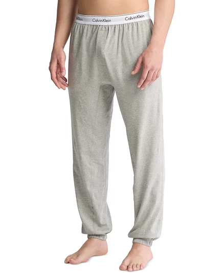 Мужские пижамные джоггеры Calvin Klein Modern Cotton с логотипом, серые