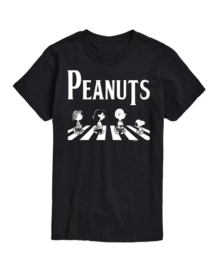 Гибридная одежда Peanuts Crossing Road Мужская футболка с коротким рукавом black