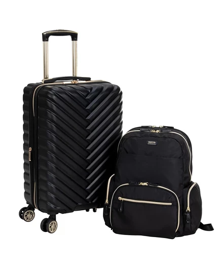 Чемодан и рюкзак Kenneth Cole Chevron 20″/15″, черный