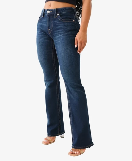 Женские джинсы Becca со средней посадкой и укороченными ботинками True Religion indigo upgrade