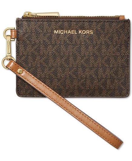 Женский кошелек Michael Kors Jet Set, коричневый/золотой