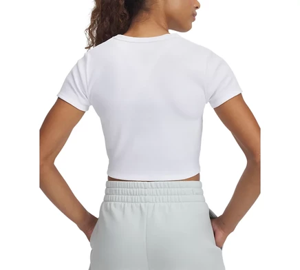 Женская укороченная футболка Rival в рубчик Under Armour для женщин white
