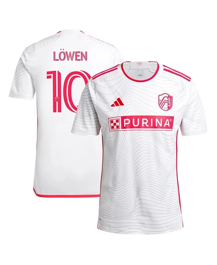 Мужская футболка Eduard Lowen от Adidas белого цвета St. Louis City SC 2024 Confluence. white