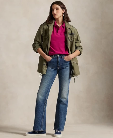 Женское поло Polo Ralph Lauren Classic Fit, нежно-розовое