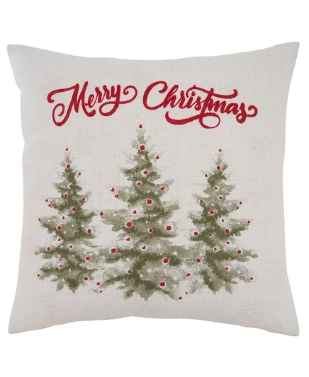 Декоративная подушка SARO LIFESTYLE Merry Christmas 46×46 см, бежевая