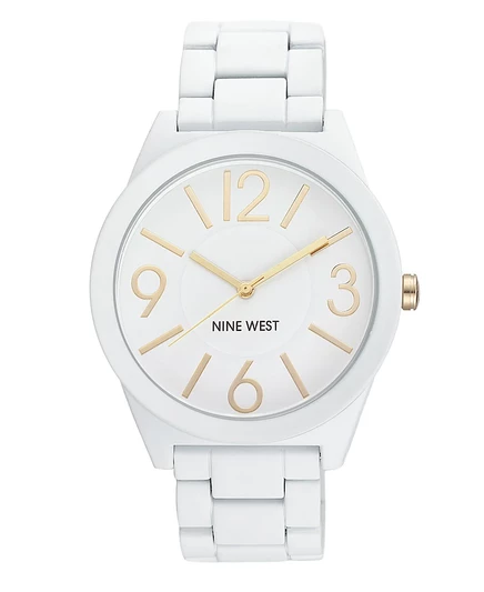 Женские часы Nine West NW-1678WTWT кварцевые, 42 мм, белые