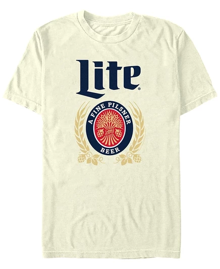 Мужская футболка Miller Lite, бежевая