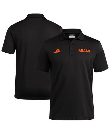 Мужская футболка-поло adidas ultimate 365 miami hurricanes, черная