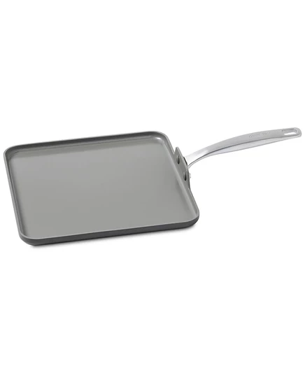 Квадратная сковорода GreenPan Chatham 11″ керамическая, серая