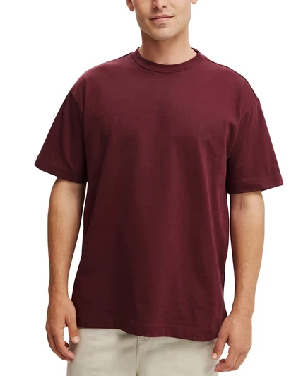 Мужская футболка Cotton On Heavy Weight, бордовая