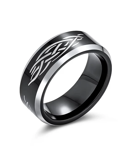 Мужское кольцо Bling Jewelry титановое с крестом, 8 мм