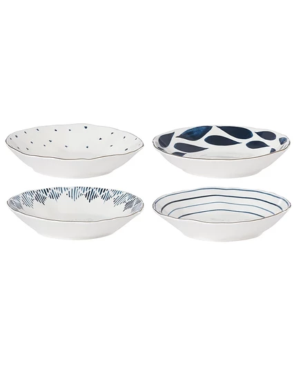 Миски для пасты Lenox Blue Bay набор 4 шт., бело-голубые
