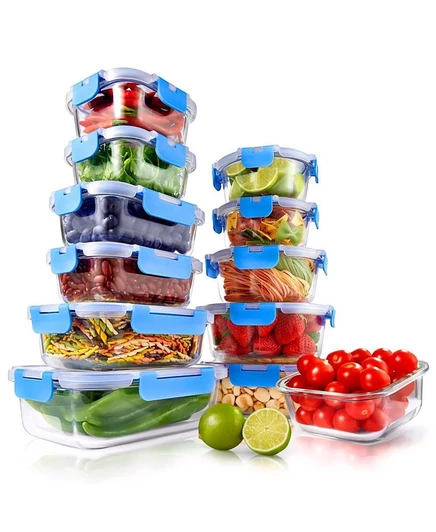 Набор стеклянных контейнеров NutriChef 24 шт., белые