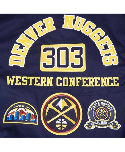 Мужская куртка на молнии Pro Standard темно-синего цвета с кодом города Denver Nuggets navy