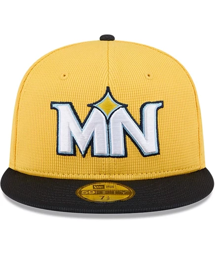 Мужская желто-черная бейсболка New Era Minnesota Twins City Connect 59 размера 