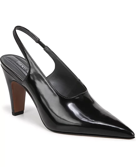  Женские туфли-лодочки на плоской подошве Sorrento black faux leather