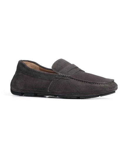 Мужские кожаные мокасины Cruise Driver без шнуровки ash gray suede