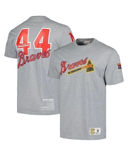 Мужская футболка Mitchell & Ness Hank Aaron, серая