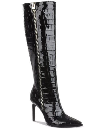  Сапоги до колена на молнии с очень широкой голенью Sabrinaa, созданные для Macy's black croc extra wild calf