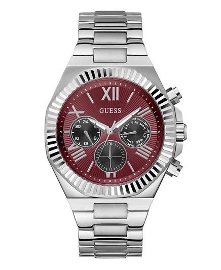 Мужские многофункциональные часы GUESS серебристого цвета, серебро 44 мм
