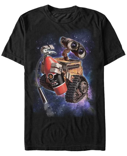 Мужская футболка с коротким рукавом Disney Pixar Wall-E с принтом black