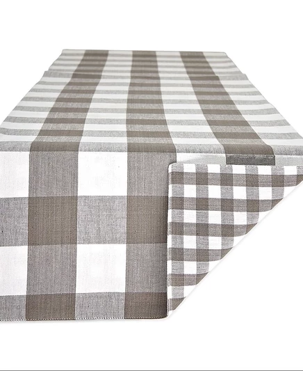 Скатерть-дорожка Design Imports 36×183 см двусторонняя, серая