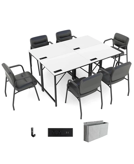 Комплект столов Costway, 4 шт., 81 см, белый
