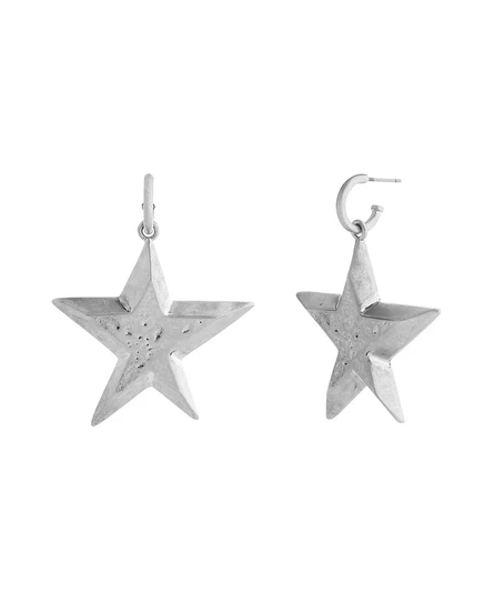 Серьги Coach Runway Star Drop, серебристые