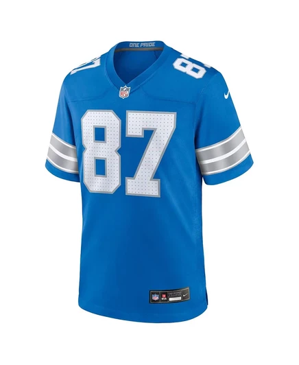 Мужская игровая футболка Nike Sam LaPorta Detroit Lions, синяя