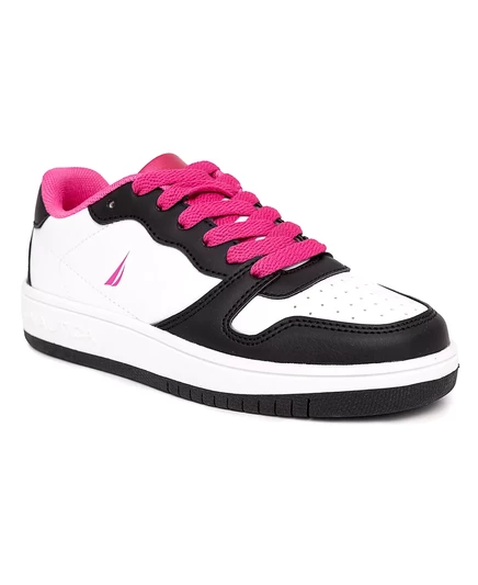  Повседневные кроссовки Manetta для маленьких девочек white/black/bold pink