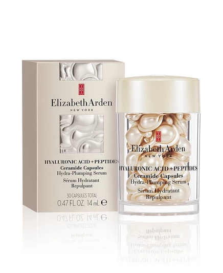 Elizabeth Arden Гиалуроновая кислота + пептиды в капсулах с керамидами Увлажняющая сыворотка, 30 шт. без цвета