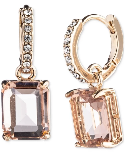 Серьги-хагги Lauren Ralph Lauren с кристаллом, розовые