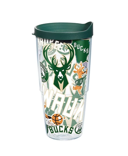 Термостакан Tervis 710 мл Milwaukee Bucks с крышкой, зеленый
