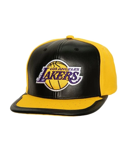 Мужская бейсболка Mitchell & Ness Black, Gold Los Angeles Lakers Day One Snapback black
