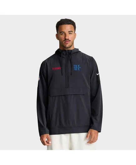 Мужская куртка-анорак Nike с капюшоном на молнии Houston Texans Sideline Alt Pack темно-синего цвета от Nike