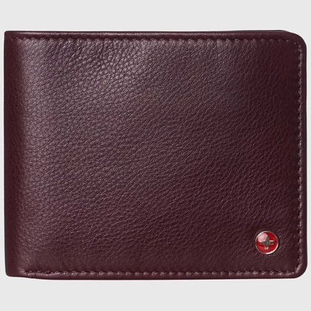 Мужской кошелек Alpine Swiss Nolan Commuter кожаный RFID, красный