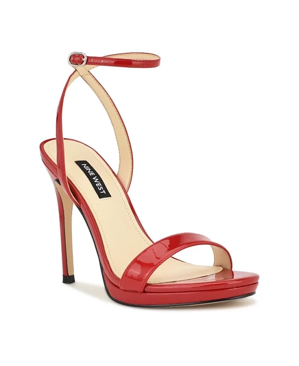 Женские босоножки Nine West Loola, красные лакированные