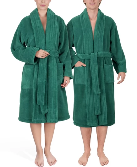 Унисекс халат American Soft Linen плюшевый флис, зеленый