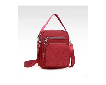 НЕЙЛОНОВАЯ СТЕГАНАЯ СУМКА NICCI red