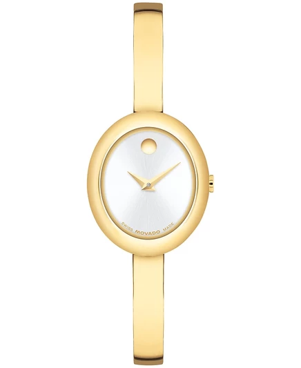 Овальный браслет из швейцарского кварца Movado Women's Museum, желтые PVD часы, 22 x 26 мм