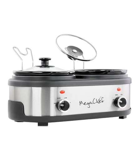 Кухонная медленноварка MEGACHEF Dual 1,5 л, серая