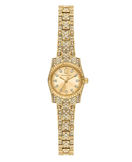 Женские часы Michael Kors Lexington с тремя стрелками из нержавеющей стали золотистого цвета, 19 мм