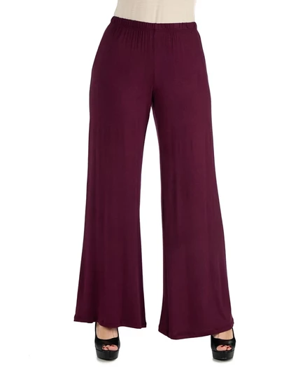 Женские брюки-палаццо 24seven Comfort Apparel, фиолетовые