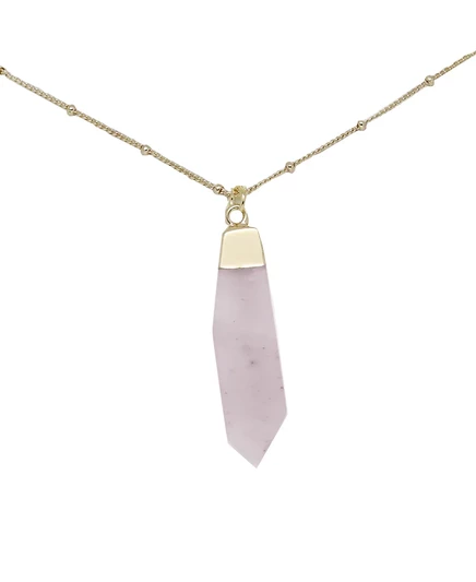 Ожерелье с подвеской из заряженного камня rose quartz