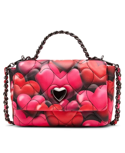 Сумка Betsey Johnson Bubble Hearts с маленьким клапаном через плечо красного цвета